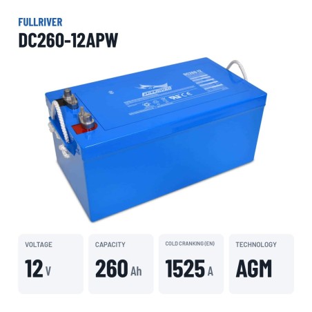 Batteria nautica Fullriver DC260-12APW 12V 260Ah 1525A AGM