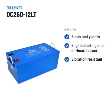 Batteria nautica Fullriver DC260-12LT 12V 260Ah 1525A AGM – usi consigliati