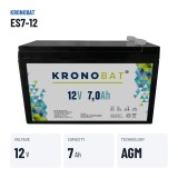 Batería estacionaria SAI/UPS Kronobat ES7-12 12V 7Ah AGM
