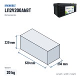 Bateria náutica Kronobat LI12V200AhBT 12V LiFePo4 | baterias.com