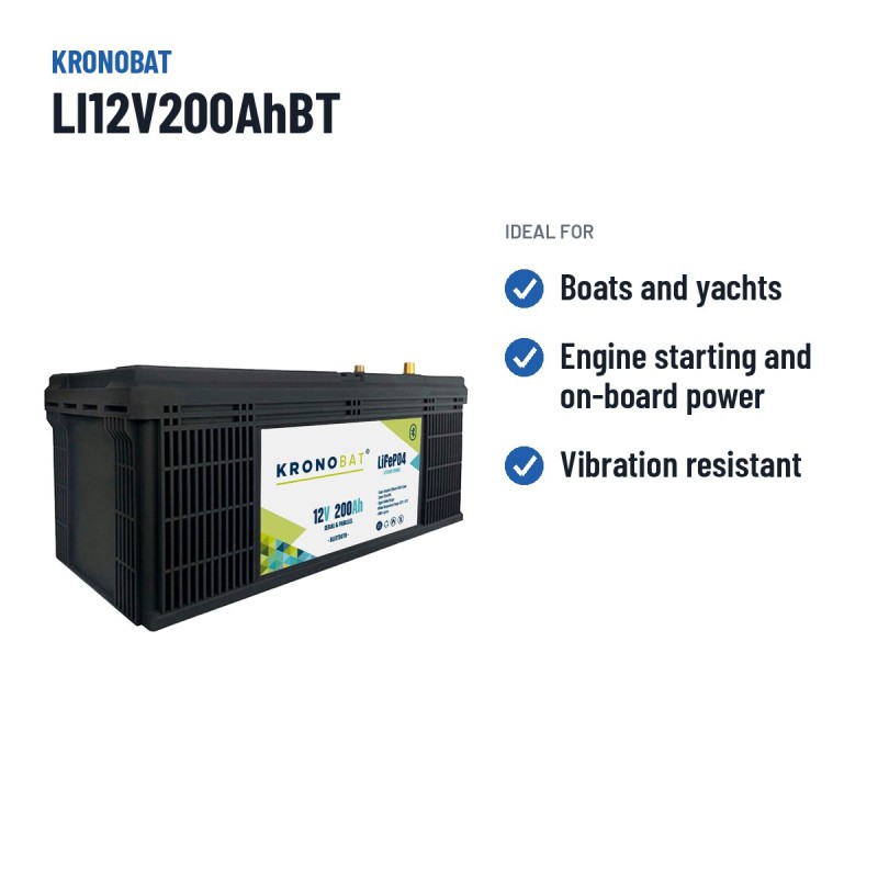 Bootsbatterie Kronobat LI12V200AhBT 12V 200Ah Litio – empfohlene Einsatzbereiche