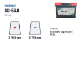 Batería de coche Kronobat SD-53.0 12V 53Ah 500A – borne y sujeción