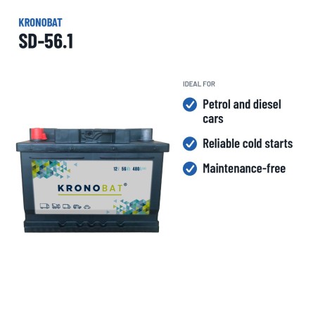 Batteria auto Kronobat SD-56.1 12V 56Ah 480A – usi consigliati