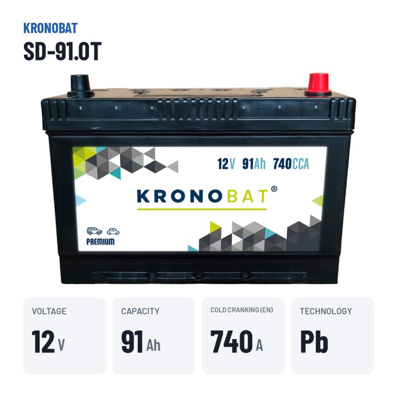 Autobatterie Kronobat SD-91.0T 12V 91Ah 740A – wichtigste Daten