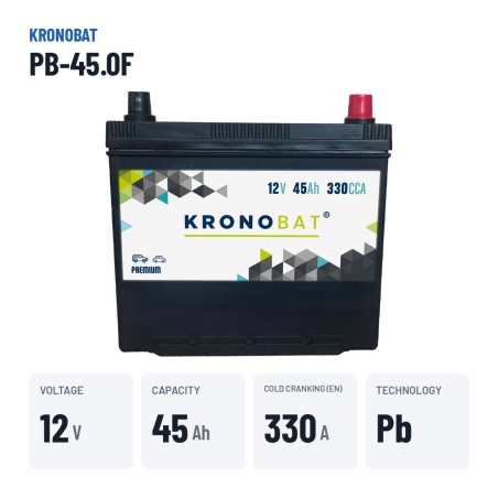 Autobatterie Kronobat PB-45.0F 12V 45Ah 330A – wichtigste Daten