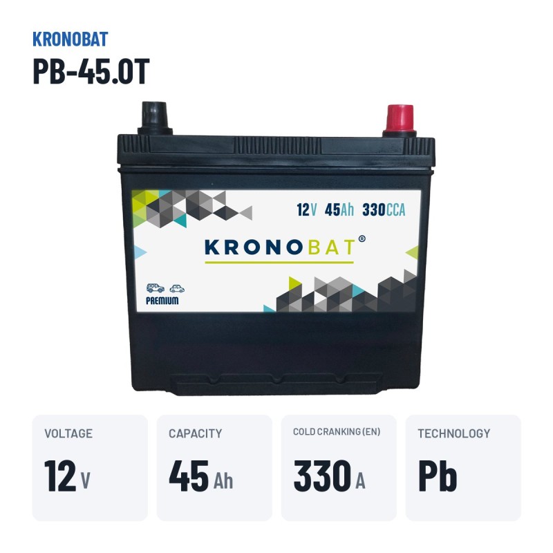 Autobatterie Kronobat PB-45.0T 12V 45Ah 330A – wichtigste Daten