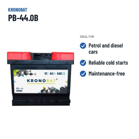 Autobatterie Kronobat PB-44.0B 12V 44Ah 440A – empfohlene Einsatzbereiche