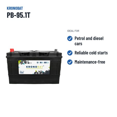 Autobatterie Kronobat PB-95.1T 12V 95Ah 830A – empfohlene Einsatzbereiche