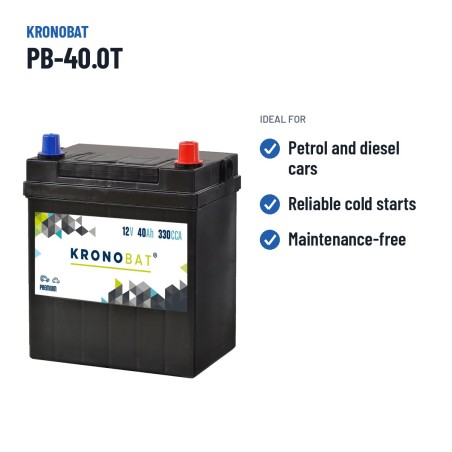 Autobatterie Kronobat PB-40.0T 12V 40Ah 330A – empfohlene Einsatzbereiche