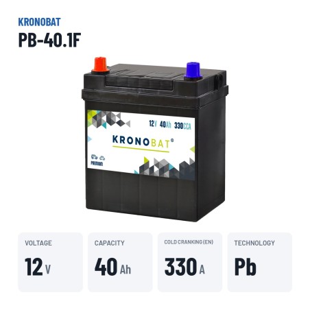 Autobatterie Kronobat PB-40.1F 12V 40Ah 330A – wichtigste Daten
