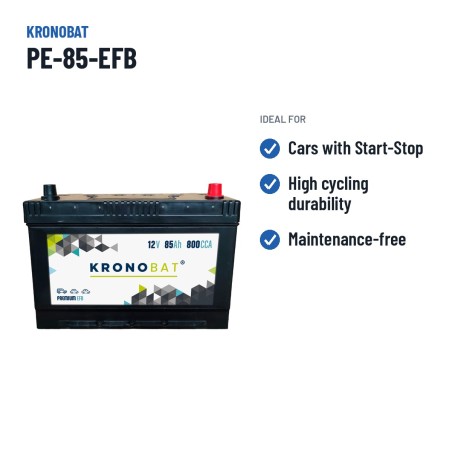 Start-Stop battery Kronobat PE-85-EFB 12V 85Ah 800A EFB – recommended uses