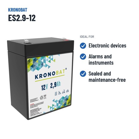 Batteria a ciclo profondo Kronobat ES2_9-12 12V 2Ah AGM – usi consigliati