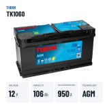 Start-Stop battery Tudor TK1060 12V 106Ah 950A AGM – key specs