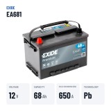 Batteria auto Exide EA681 12V 68Ah 650A – dati principali