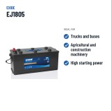 Batterie camion Exide EJ1805 12V 180Ah 1000A – utilisations recommandées