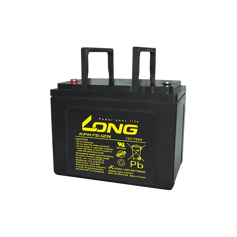 Long KPH75-12N. Batería para dispositivos electrónicos Long 75Ah 12V