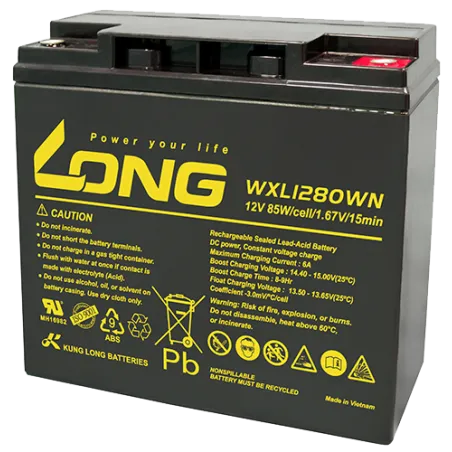 Long WXL1280WN. Bateria para UPS Long 20Ah 12V