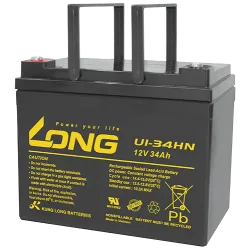 Long U1-34HN. Batterie für Mobilitätsfahrzeuge Long 34Ah 12V
