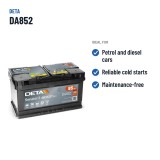 Bateria de carro Deta DA852 12V 85Ah 800A | baterias.com