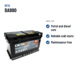 Batterie voiture Deta DA900 12V 90Ah 720A – utilisations recommandées