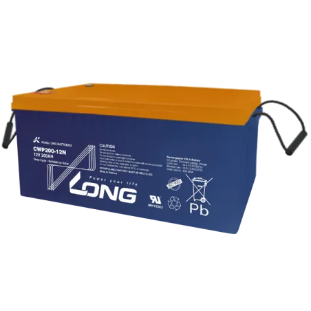 Long CWP200-12N. Batterie pour application solaire Long 200Ah 12V