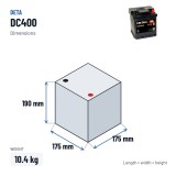 Batería de coche Deta DC400 12V 40Ah 320A – medidas 175 × 175 × 190 mm