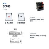 Autobatterie Deta DC400 12V 40Ah 320A – Pole und Befestigung