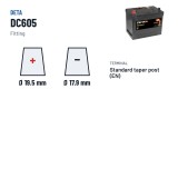 Batterie voiture Deta DC605 12V 60Ah – bornes et fixation