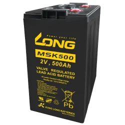 Long MSK500. Battery for telecommunications systems Long 500Ah 2V