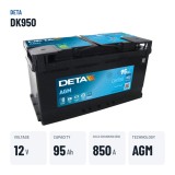 Start-Stop battery Deta DK950 12V 95Ah 850A AGM – key specs