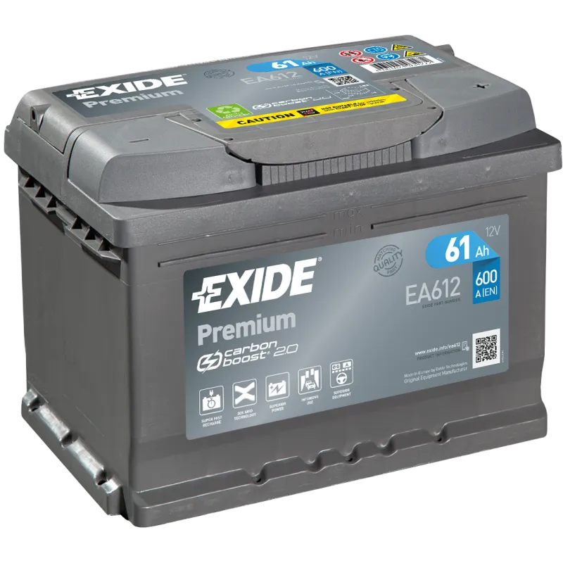 Battery Exide EA612 61Ah EXIDE - 1