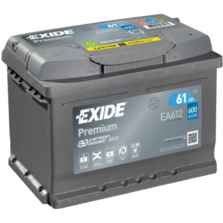 Batteria Exide EA612 61Ah EXIDE - 1