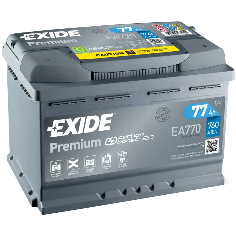 Batería Exide EA770 77Ah EXIDE - 1