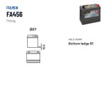 Batteria auto Fulmen FA456 12V 45Ah 390A – terminali e fissaggio
