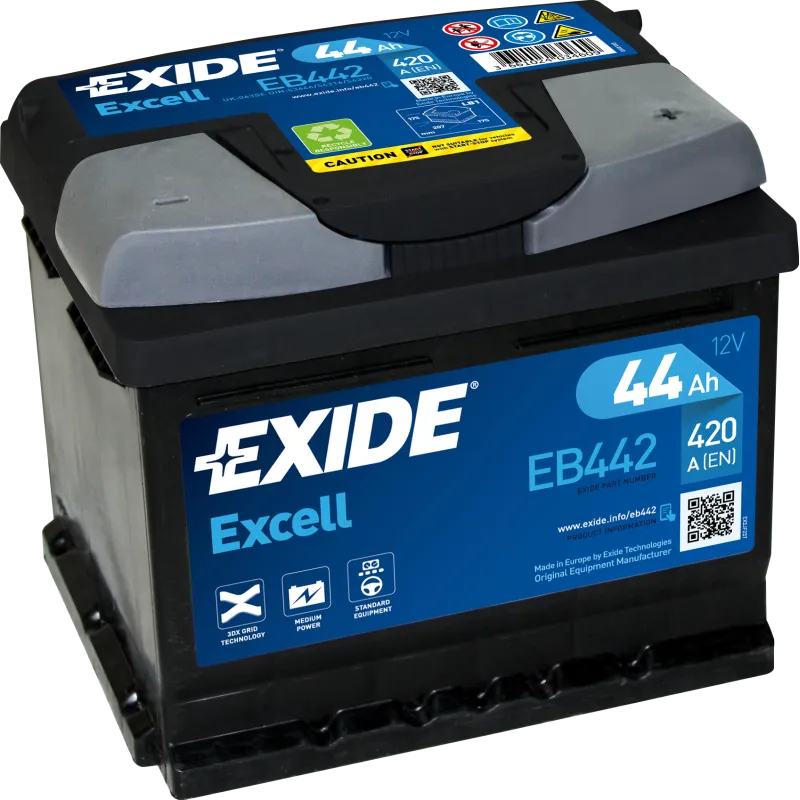 Exide EB442. starter battery Exide 44Ah 12V