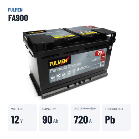 Autobatterie Fulmen FA900 12V 90Ah 720A – wichtigste Daten