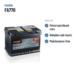 Car battery Fulmen FA770 12V 77Ah 760A – recommended uses