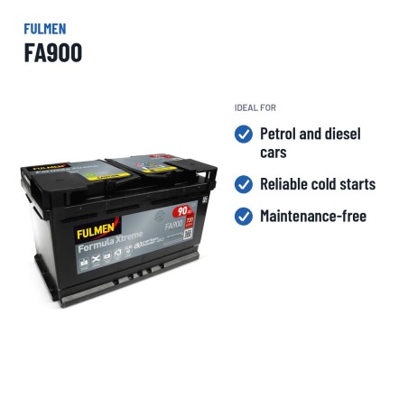 Autobatterie Fulmen FA900 12V 90Ah 720A – empfohlene Einsatzbereiche