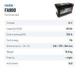 Car battery Fulmen FA900 12V 90Ah 720A | baterias.com