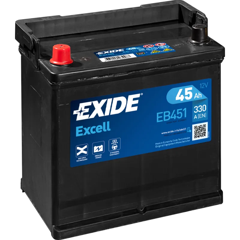 Exide EB451. Batería de arranque Exide 45Ah 12V