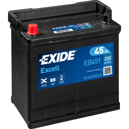 Exide EB451. Batería de arranque Exide 45Ah 12V