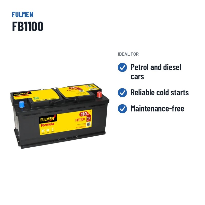 Batteria auto Fulmen FB1100 12V 110Ah 850A – usi consigliati