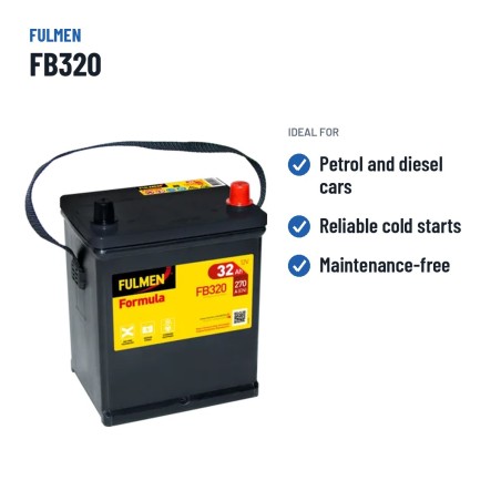 Batería de coche Fulmen FB320 12V 32Ah 270A – usos recomendados