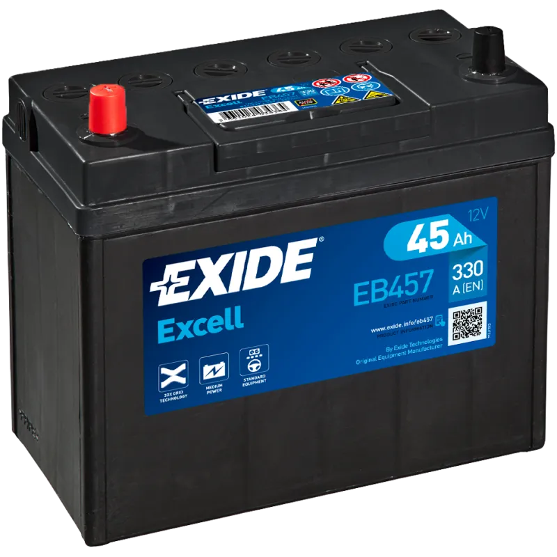 Exide EB457. bateria de arranque Exide 45Ah 12V