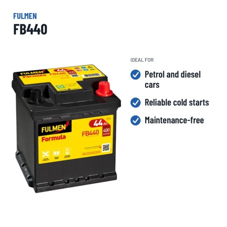 Batería de coche Fulmen FB440 12V 44Ah 400A – usos recomendados