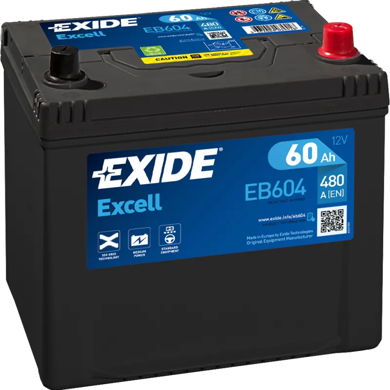 Exide EB604. bateria de arranque Exide 60Ah 12V