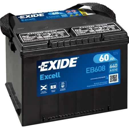 Exide EB608. batteria di avviamento Exide 60Ah 12V