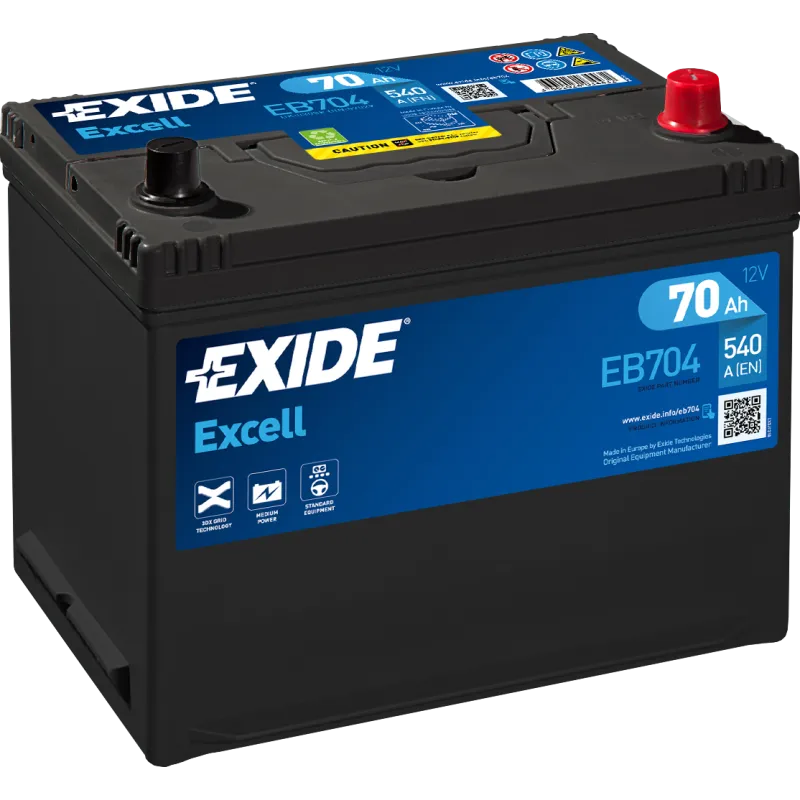 Bateria Exide EB704 70Ah EXIDE - 1