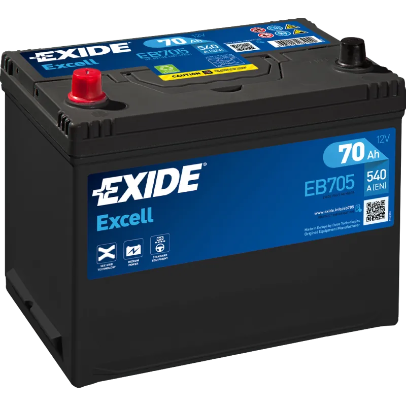 Batteria Exide EB705 70Ah EXIDE - 1