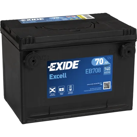 Bateria Exide EB708 70Ah EXIDE - 1
